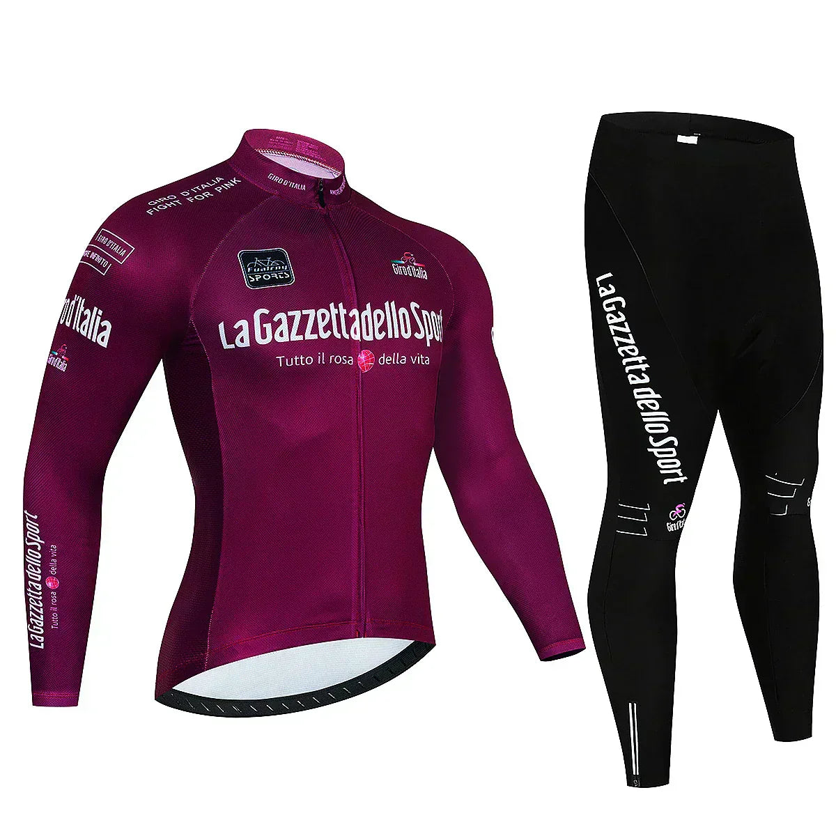 Giro d'Italia - Langarm-Radsportbekleidung Professionelles Set