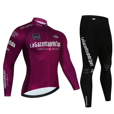 Giro d'Italia - Langarm-Radsportbekleidung Professionelles Set
