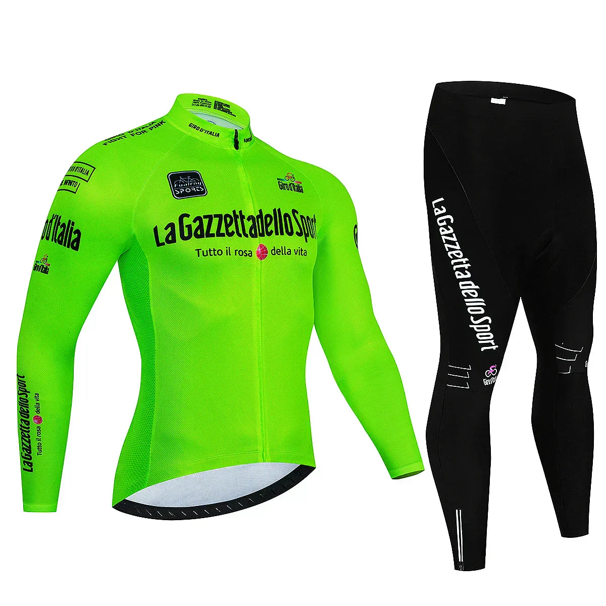 Giro d'Italia - Langarm-Radsportbekleidung Professionelles Set