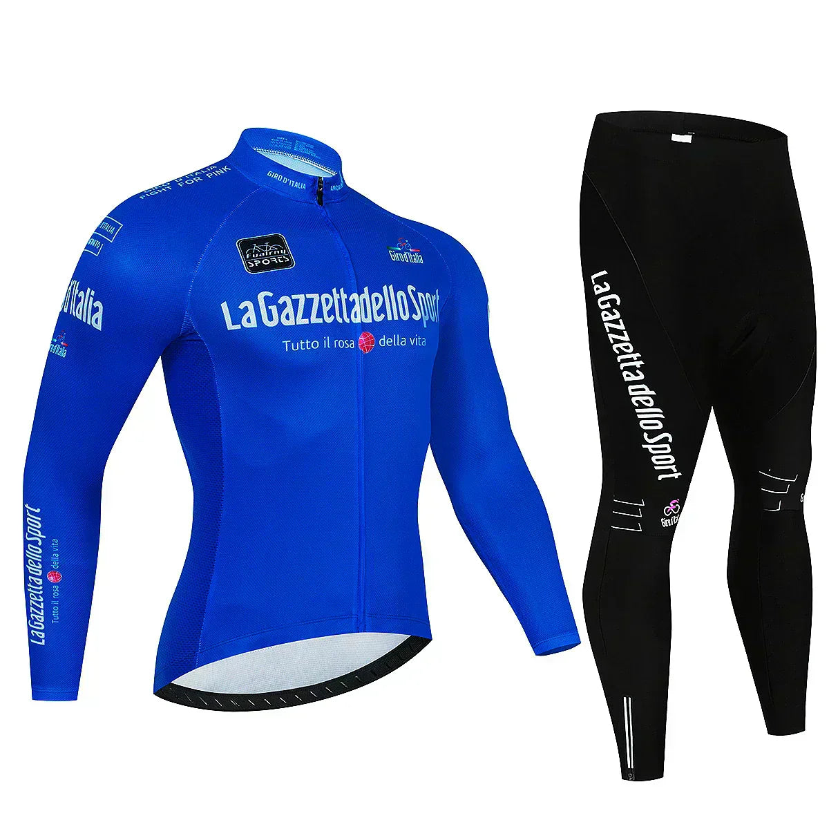 Giro d'Italia - Langarm-Radsportbekleidung Professionelles Set