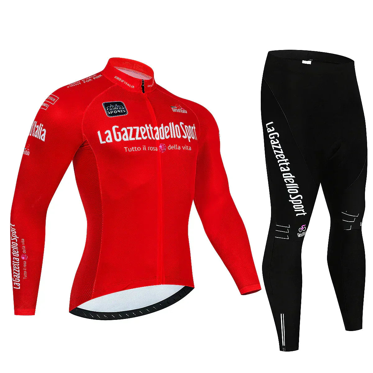 Giro d'Italia - Langarm-Radsportbekleidung Professionelles Set